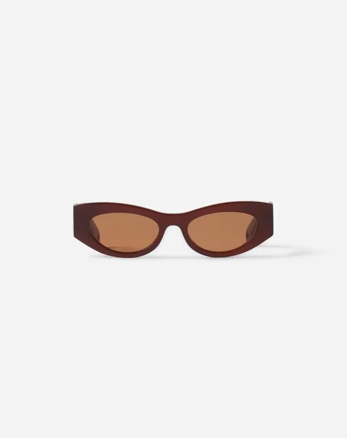 Women Lanvin Sunglasses Lanvin Logo Sunglasses Browncherry