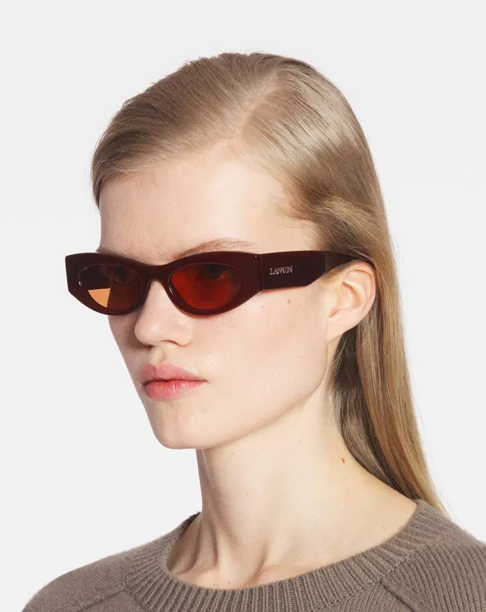 Women Lanvin Sunglasses Lanvin Logo Sunglasses Browncherry Women Lanvin Sunglasses Lanvin Logo Sunglasses Browncherry
