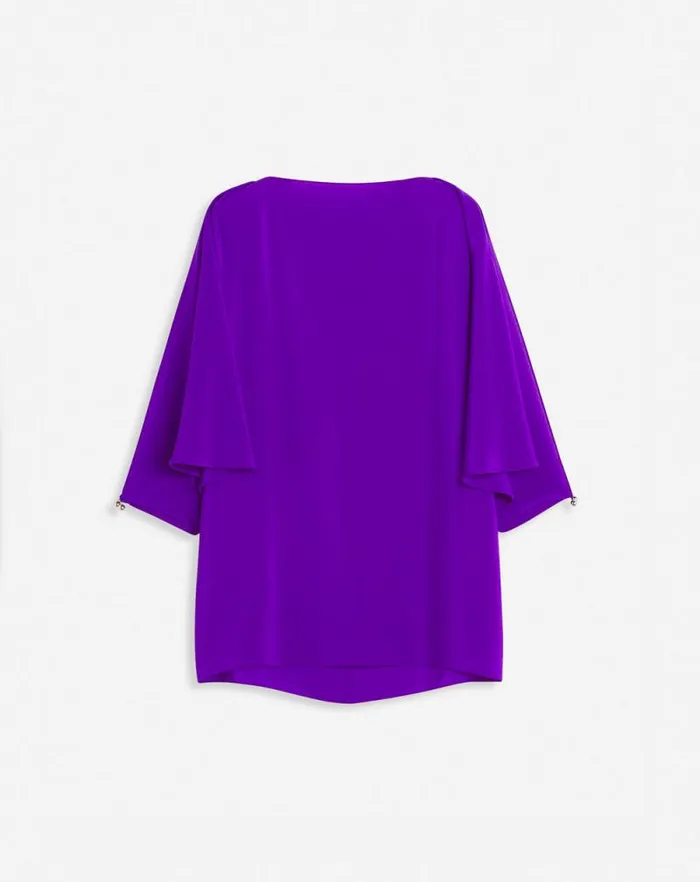 Women Lanvin Tops Silk Top With Openwork Sleeves Anemone