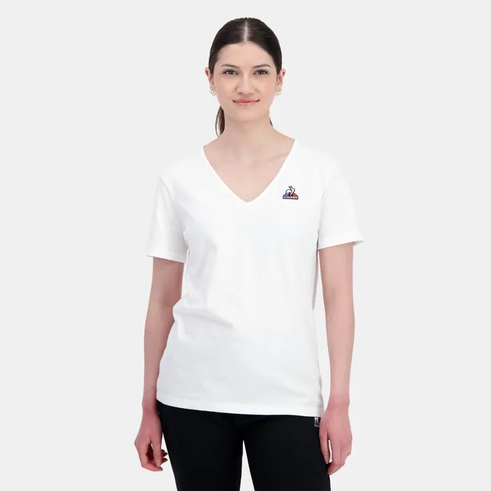 Women Le Coq Sportif Tshirts Polos Shirts And Tops Essentiels TShirt New Optical White Women Le Coq Sportif Tshirts Polos Shirts And Tops Essentiels TShirt New Optical White