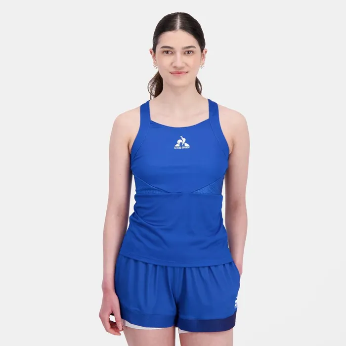 Women Le Coq Sportif Tshirts Polos Shirts And Tops Performance Tennis Tank Top Lapis Blue Women Le Coq Sportif Tshirts Polos Shirts And Tops Performance Tennis Tank Top Lapis Blue