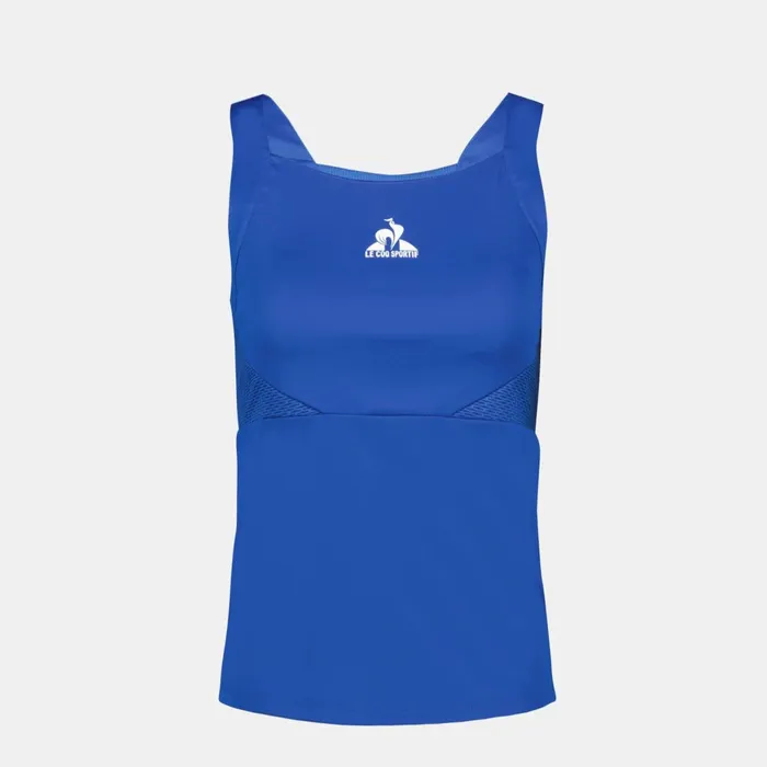 Women Le Coq Sportif Tshirts Polos Shirts And Tops Performance Tennis Tank Top Lapis Blue