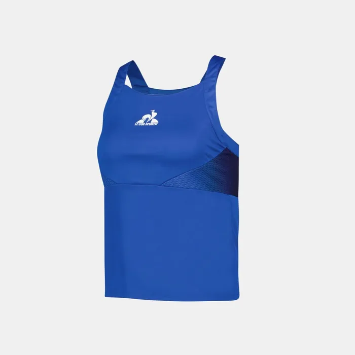 Women Le Coq Sportif Tshirts Polos Shirts And Tops Performance Tennis Tank Top Lapis Blue