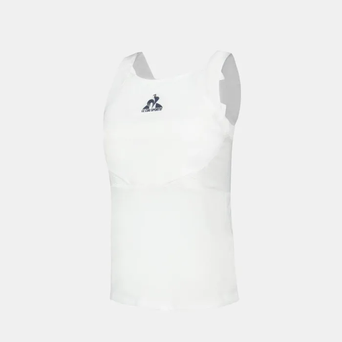 Women Le Coq Sportif Tshirts Polos Shirts And Tops Performance Tennis Tank Top New Optical White