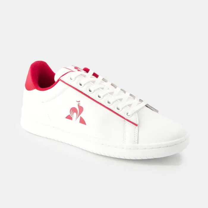 Women Le Coq Sportif Trainers And Sneakers Shoes LCS COURT CLEAN W Optical Whitecerise Women Le Coq Sportif Trainers And Sneakers Shoes LCS COURT CLEAN W Optical Whitecerise