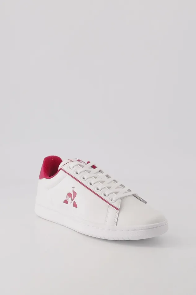 Women Le Coq Sportif Trainers And Sneakers Shoes LCS COURT CLEAN W Optical Whitecerise Women Le Coq Sportif Trainers And Sneakers Shoes LCS COURT CLEAN W Optical Whitecerise