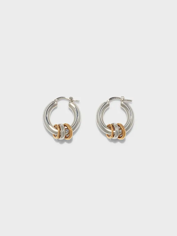 Women Lenny PalladiumPlated Hoop Earrings Aeyde Earrings