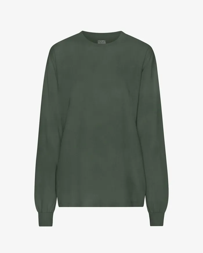 Women Long Sleeve Tops Colorful Standard Oversized Organic LS TShirt Midnight Forest Women Long Sleeve Tops Colorful Standard Oversized Organic LS TShirt Midnight Forest