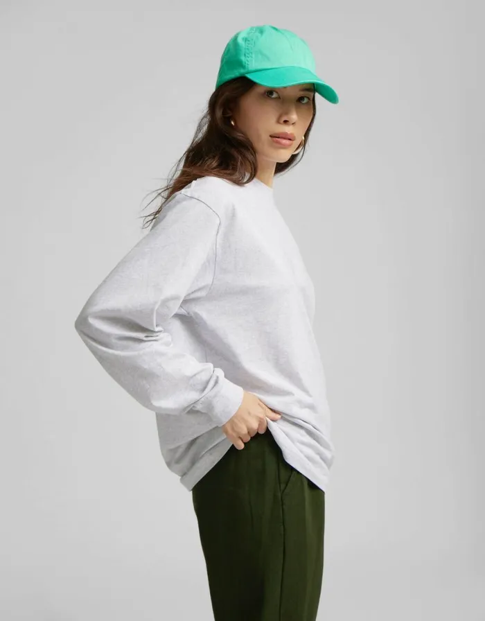 Women Long Sleeve Tops Colorful Standard Oversized Organic LS TShirt Polar Blue