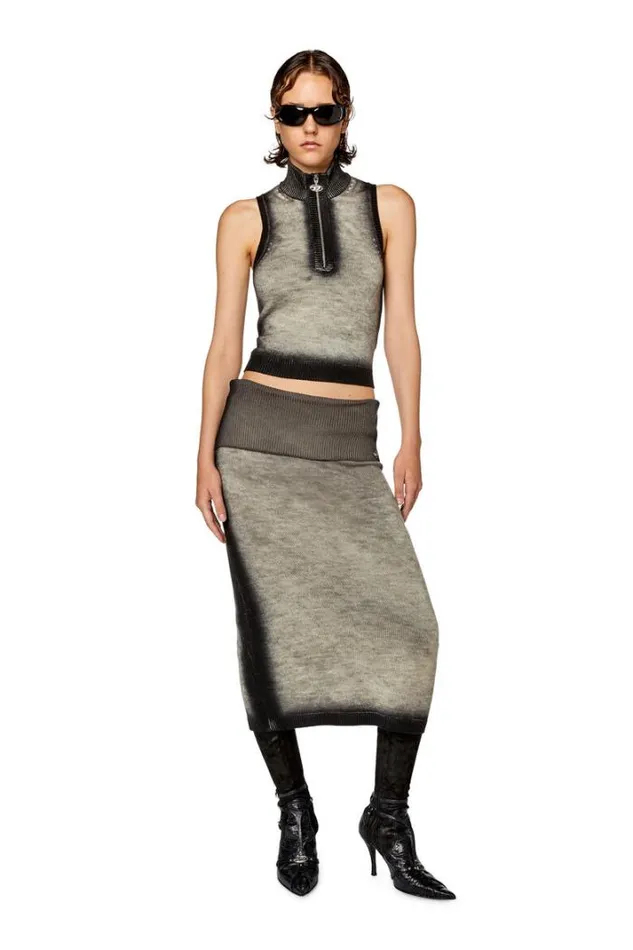 Women MIonio Grey Diesel Knitwear