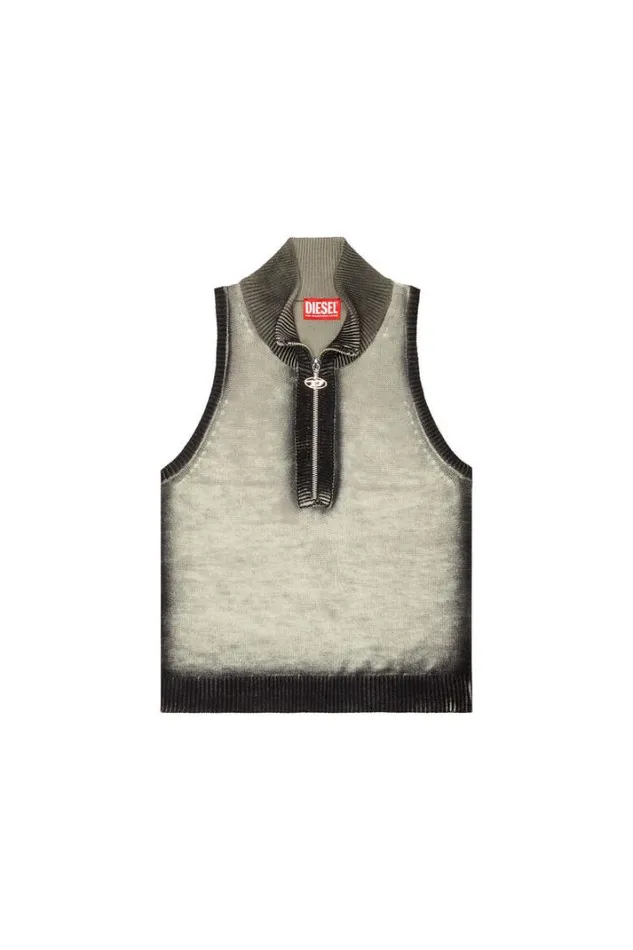 Women MIonio Grey Diesel Knitwear