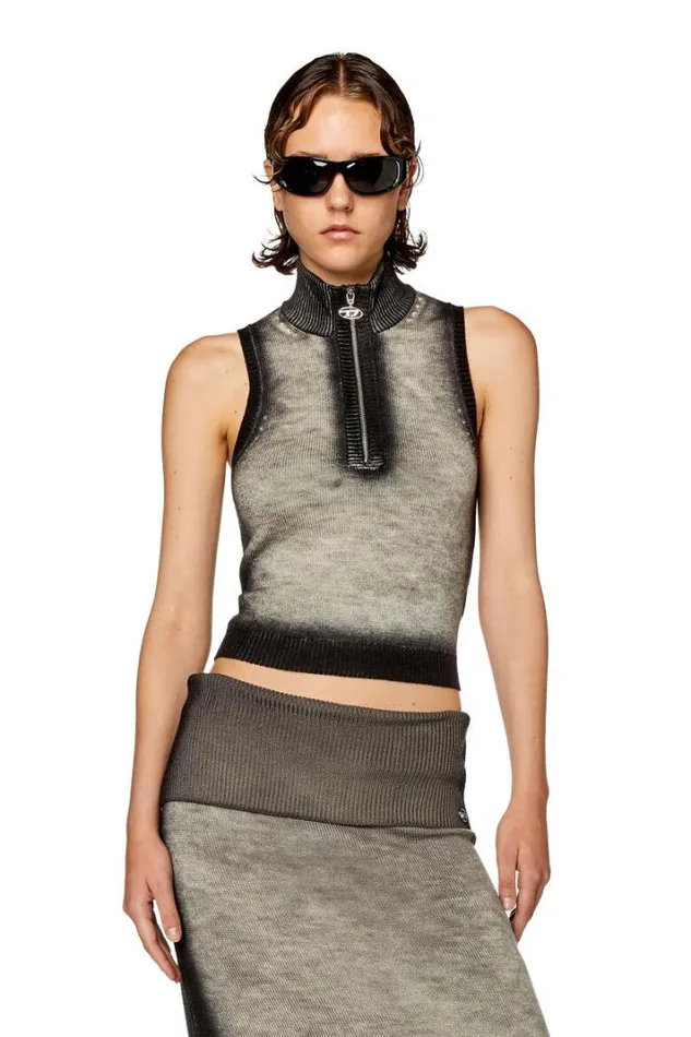 Women MIonio Grey Diesel Knitwear