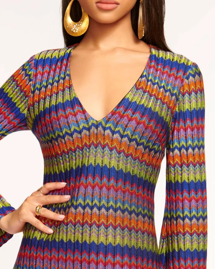 Women Maya VNeck Mini Dress Retro Chevron Ramy Brook Dresses Women Maya VNeck Mini Dress Retro Chevron Ramy Brook Dresses