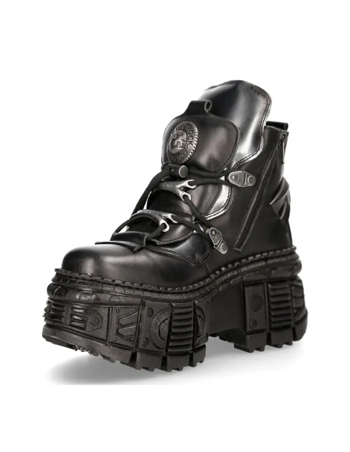 WomenMen Ankle Boot Tank MWall052C1 New Rock Booties WomenMen Ankle Boot Tank MWall052C1 New Rock Booties