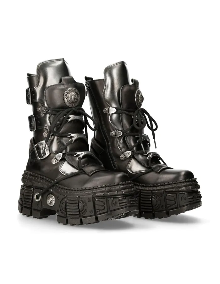 WomenMen Ankle Boot Tank MWall130C1 New Rock Boots