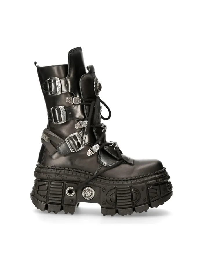 WomenMen Ankle Boot Tank MWall130C1 New Rock Boots WomenMen Ankle Boot Tank MWall130C1 New Rock Boots