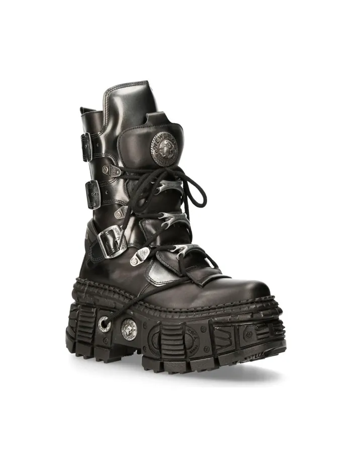 WomenMen Ankle Boot Tank MWall130C1 New Rock Boots WomenMen Ankle Boot Tank MWall130C1 New Rock Boots