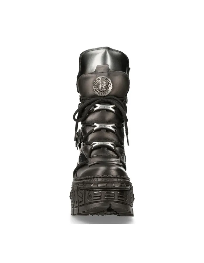 WomenMen Ankle Boot Tank MWall130C1 New Rock Boots WomenMen Ankle Boot Tank MWall130C1 New Rock Boots