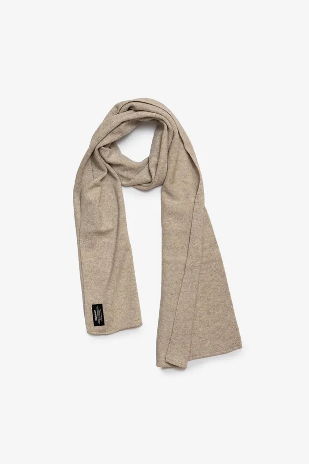 WomenMen Beige Wool Scarf Ecoalf Hats And Scarves