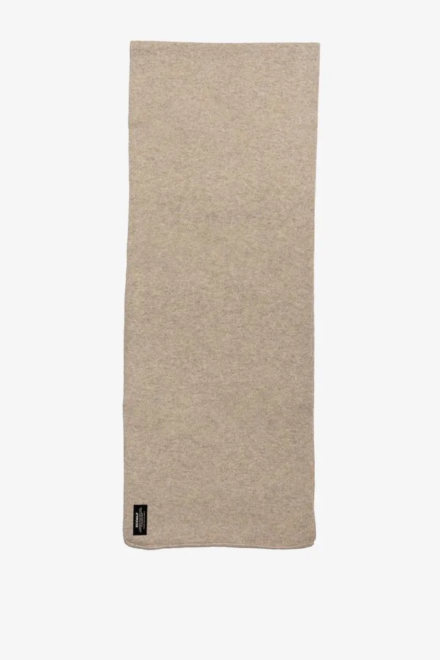 WomenMen Beige Wool Scarf Ecoalf Hats And Scarves