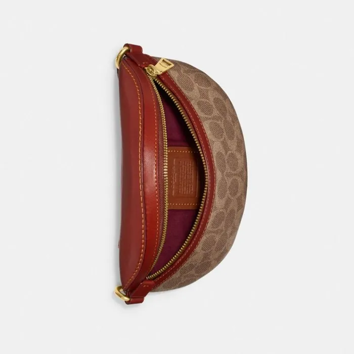 WomenMen Belt Bags Coach Bethany Belt Bag In Signature Canvas Brasstanrust