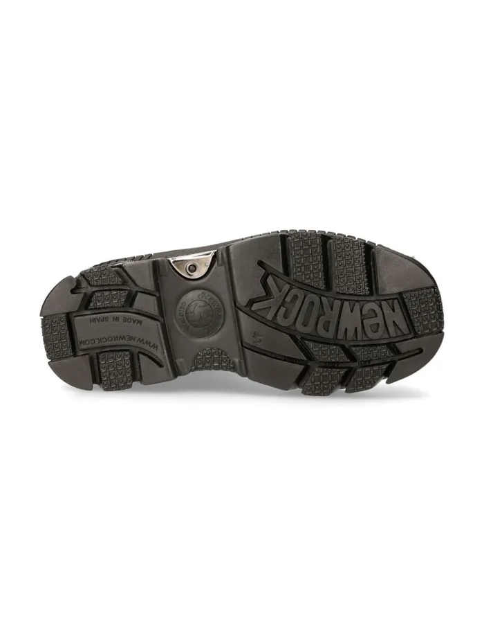 WomenMen Black Techno With Laces MMili084nS6 New Rock Boots WomenMen Black Techno With Laces MMili084nS6 New Rock Boots