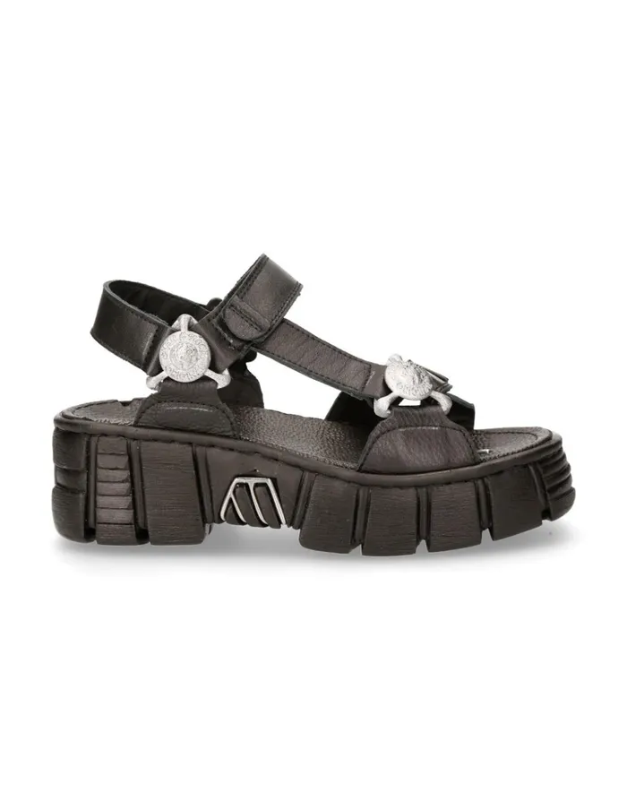 WomenMen Black Tower MBios130C1 New Rock Sandals WomenMen Black Tower MBios130C1 New Rock Sandals