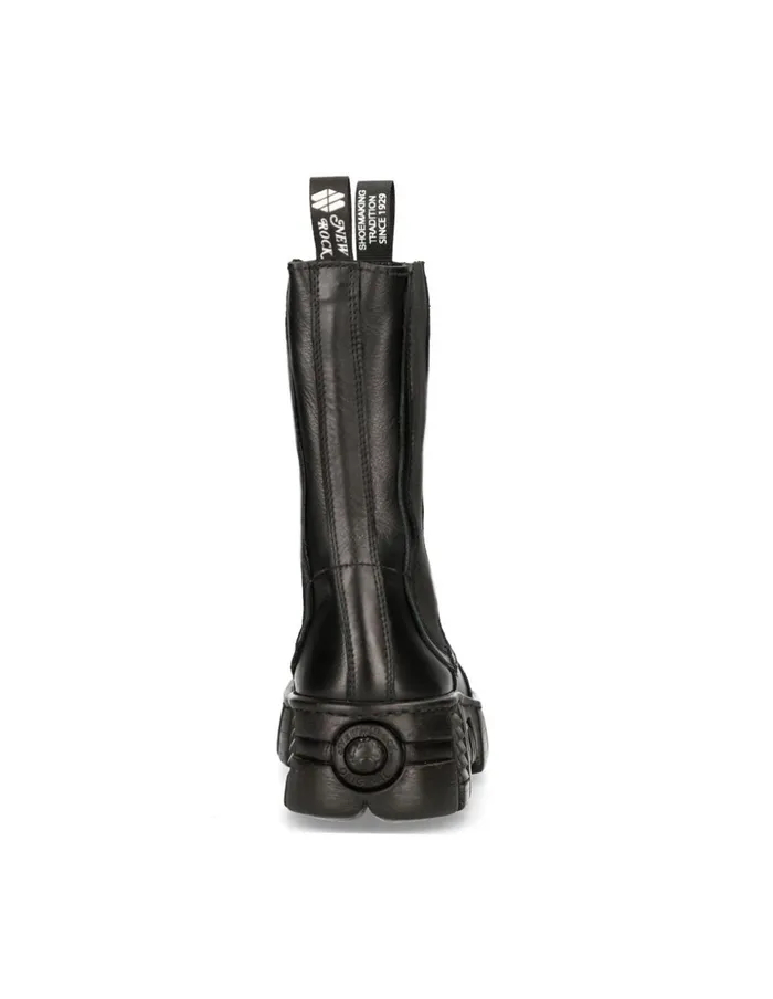 WomenMen Boot Black Tower MWall033C1 New Rock Boots WomenMen Boot Black Tower MWall033C1 New Rock Boots