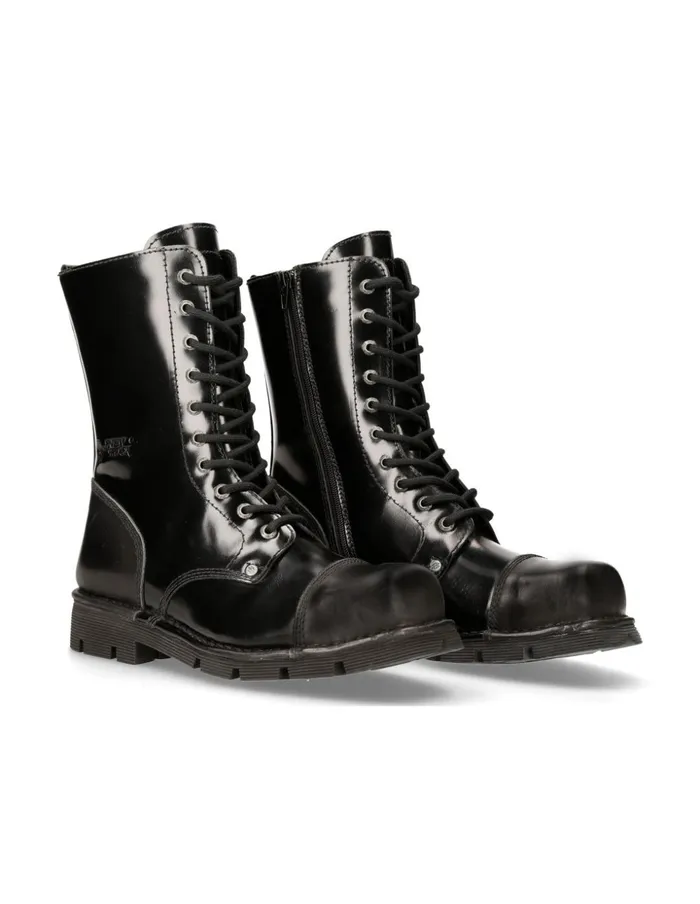 WomenMen Boot Metallic MMili10mtC1 New Rock Boots