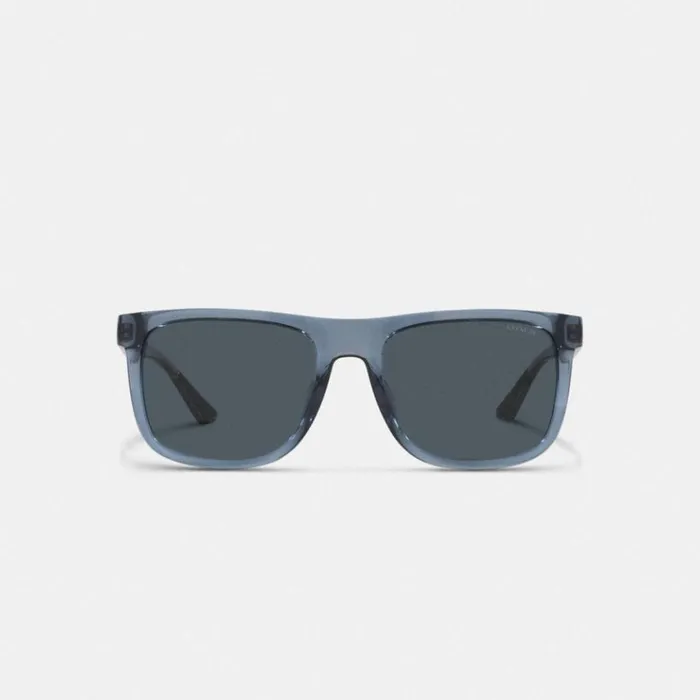 WomenMen Eyewear Coach Beveled Signature Flat Top Square Sunglasses Transparent Navy WomenMen Eyewear Coach Beveled Signature Flat Top Square Sunglasses Transparent Navy