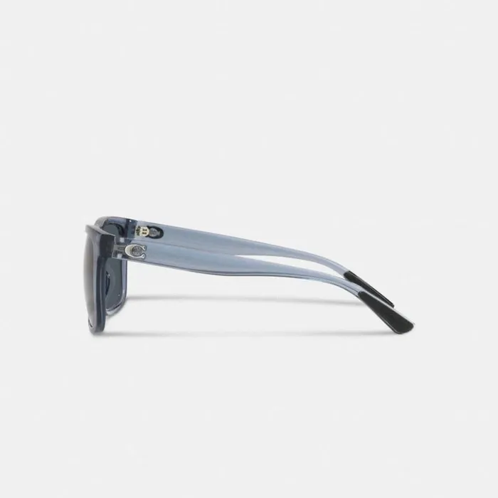 WomenMen Eyewear Coach Beveled Signature Flat Top Square Sunglasses Transparent Navy WomenMen Eyewear Coach Beveled Signature Flat Top Square Sunglasses Transparent Navy