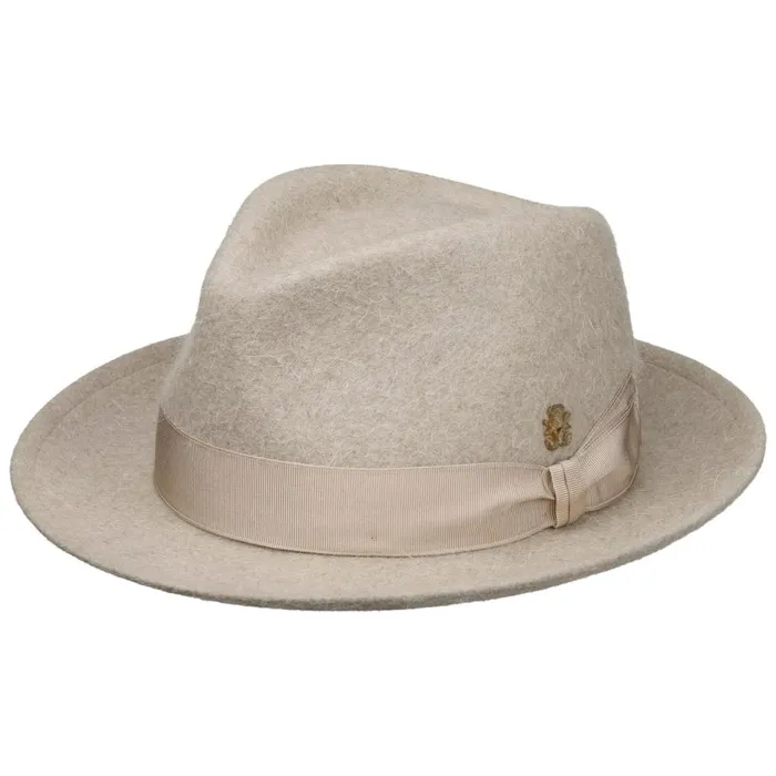 WomenMen Felt Hats Mayser Fabrice Fedora Hair Felt Hat Zechbauer Beigemottled