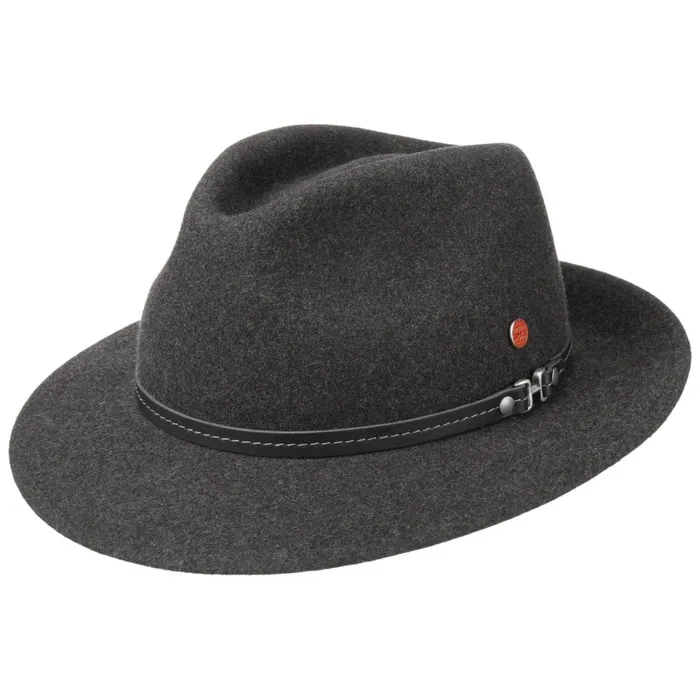 WomenMen Felt Hats Mayser Mathis Trekking Hat Anthracite WomenMen Felt Hats Mayser Mathis Trekking Hat Anthracite
