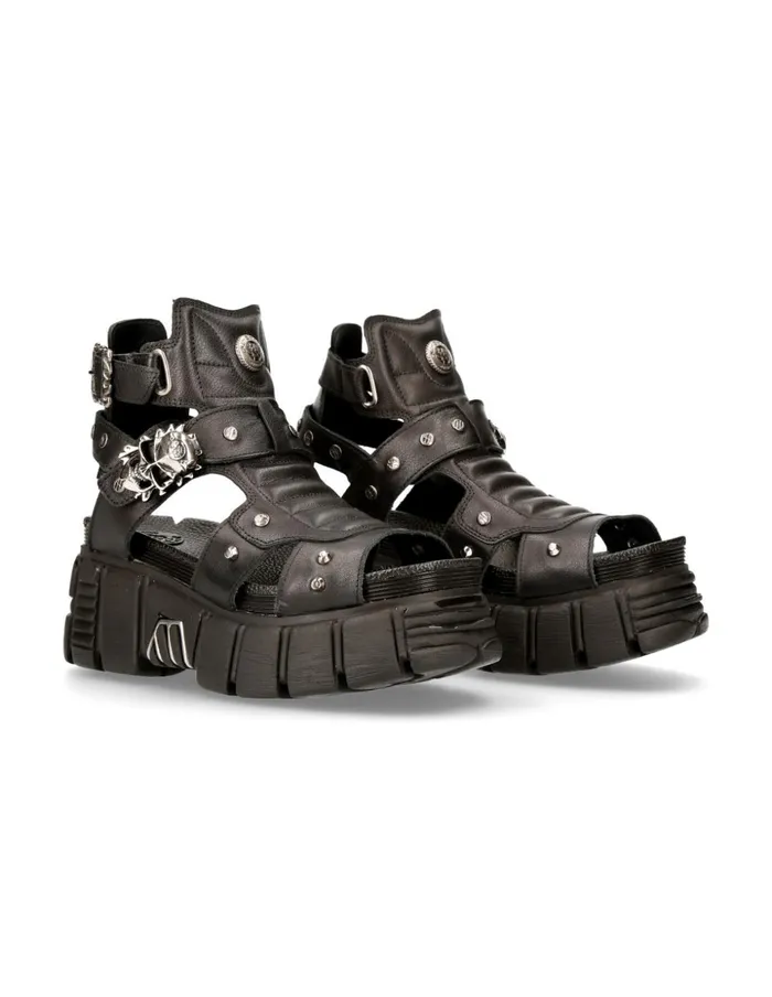 WomenMen Metallic MBios104C7 New Rock Sandals