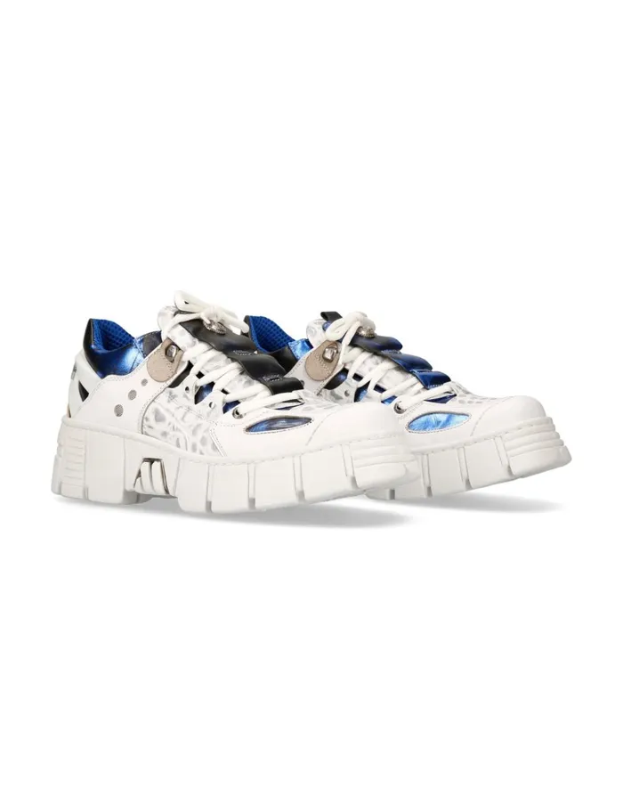 WomenMen Shoe Tower With Laces MWall002C16 New Rock Sneakers