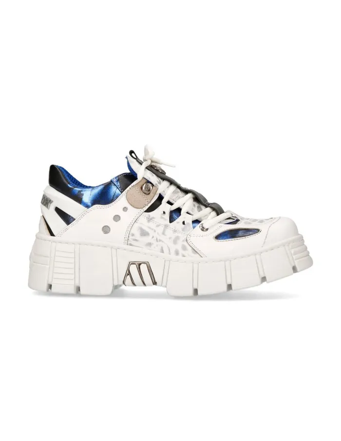 WomenMen Shoe Tower With Laces MWall002C16 New Rock Sneakers