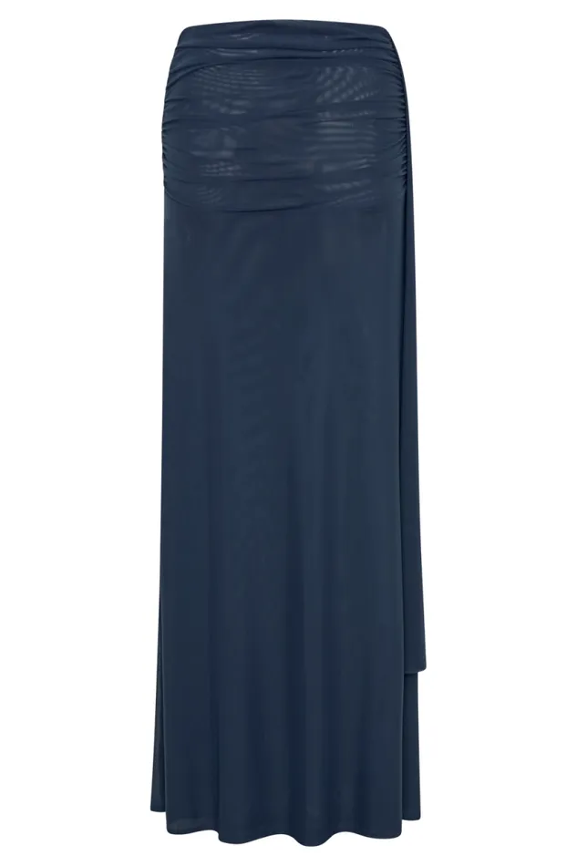 Women Meshki Bottoms Arna Mesh Maxi Skirt 8211 Midnight Blue
