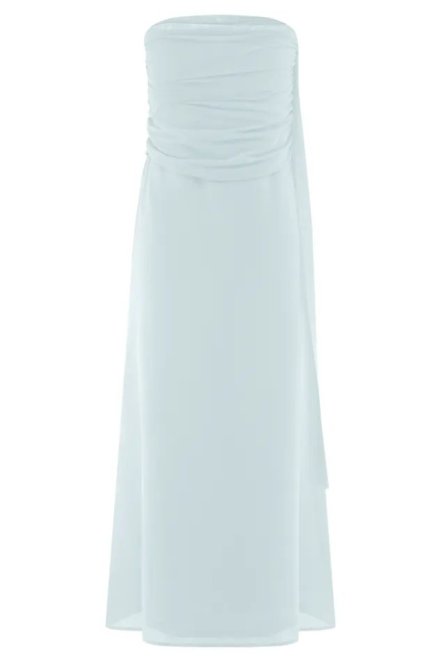 Women Meshki Bottoms Arna Mesh Maxi Skirt 8211 Pale Blue