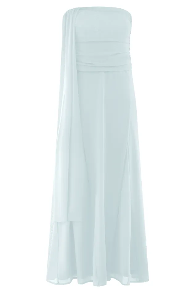 Women Meshki Bottoms Arna Mesh Maxi Skirt 8211 Pale Blue