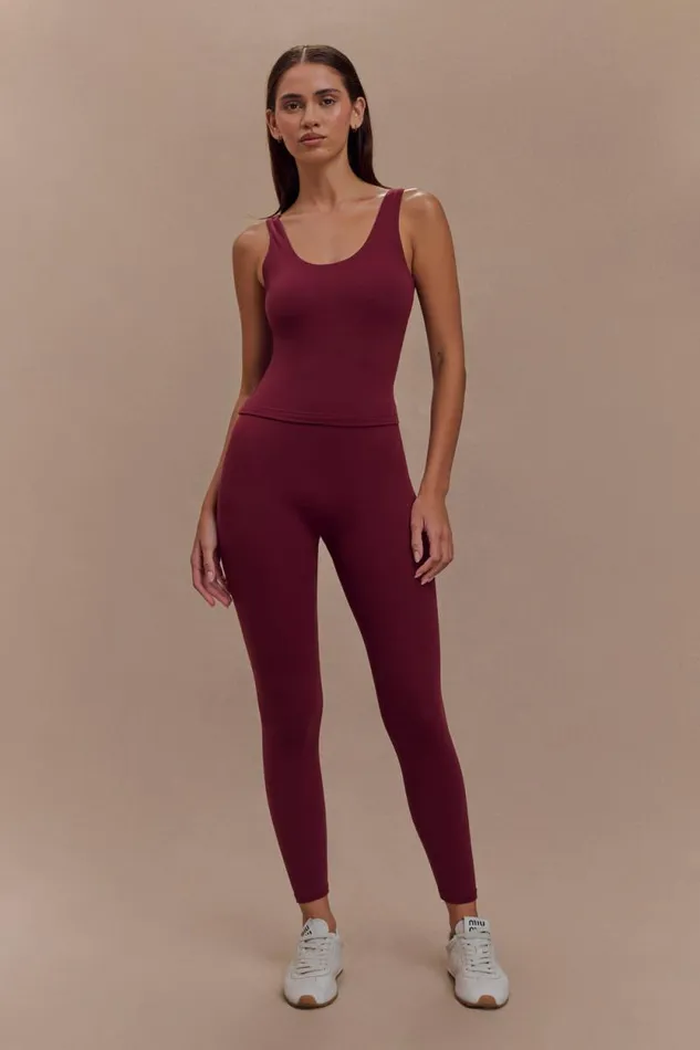 Women Meshki Bottoms Callie Active Leggings 8211 Burgundy