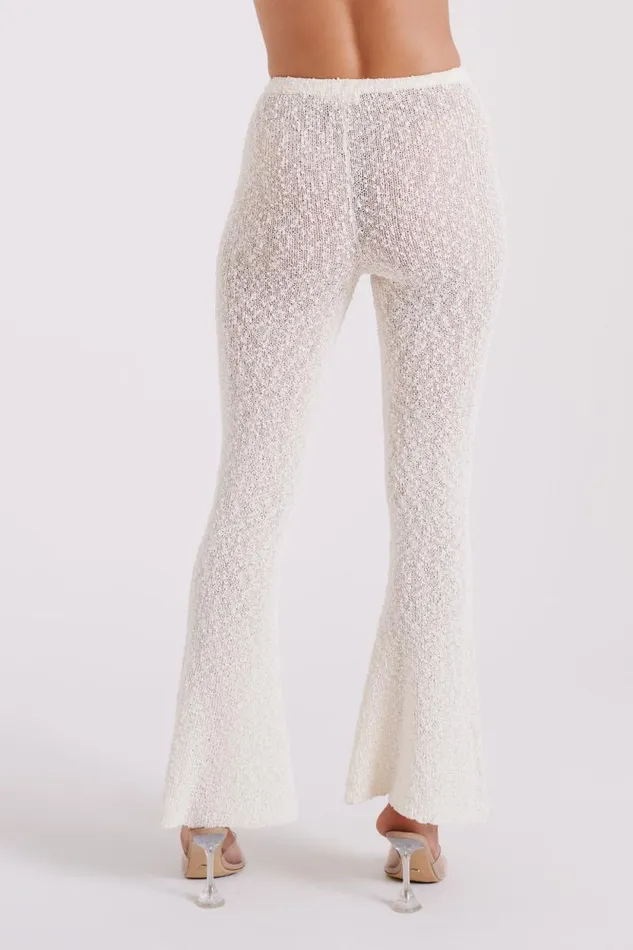 Women Meshki Bottoms Irma Flared Boucle Pants 8211 Cream
