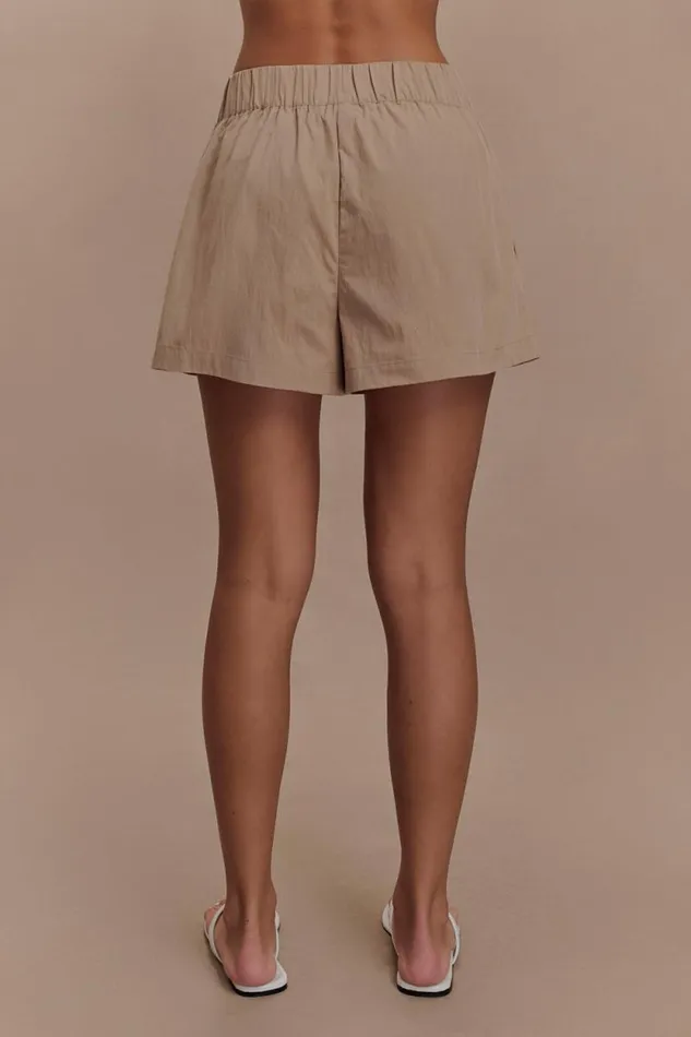 Women Meshki Bottoms Johanna Cotton Relaxed Shorts 8211 Sand