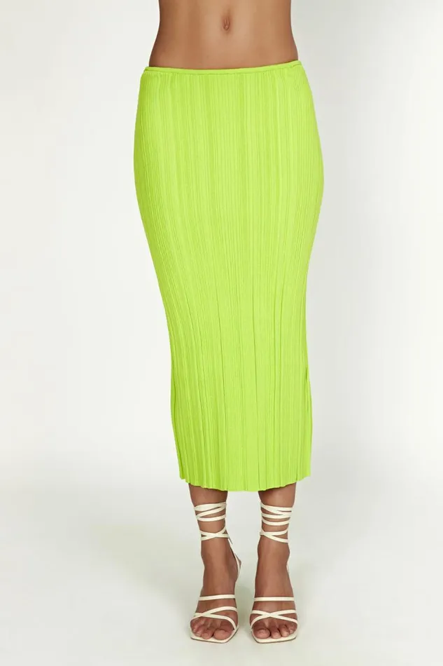 Women Meshki Bottoms Kennedy Low Rise Knit Skirt 8211 Fresh Green