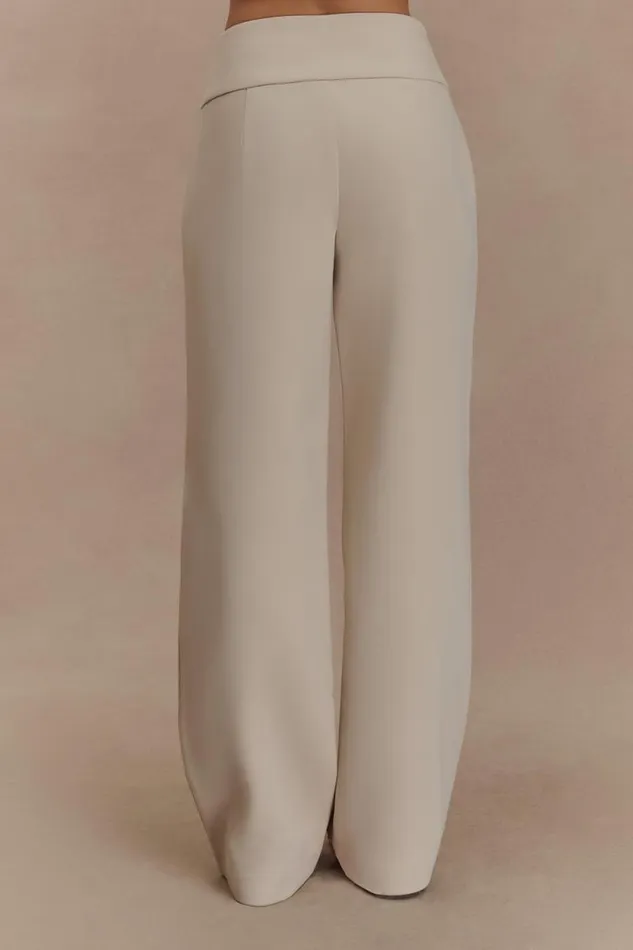 Women Meshki Bottoms Lindie Straight Leg Suiting Pants 8211 Sand