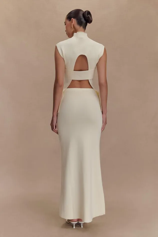 Women Meshki Bottoms Maxine Knit Maxi Skirt 8211 Ivory