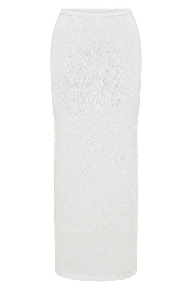 Women Meshki Bottoms Moira Boucle Maxi Skirt 8211 White