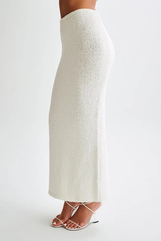 Women Meshki Bottoms Moira Boucle Maxi Skirt 8211 White