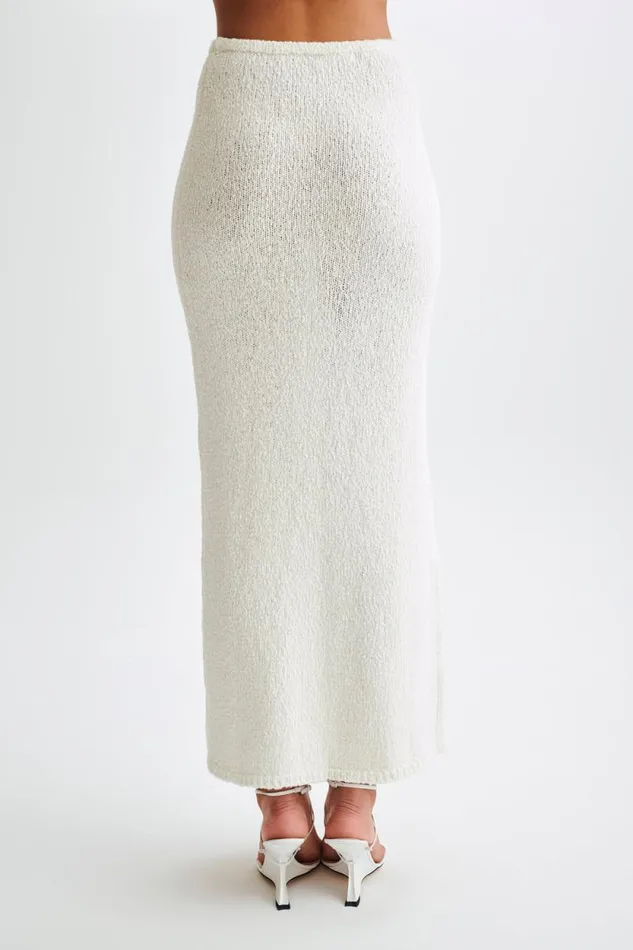 Women Meshki Bottoms Moira Boucle Maxi Skirt 8211 White