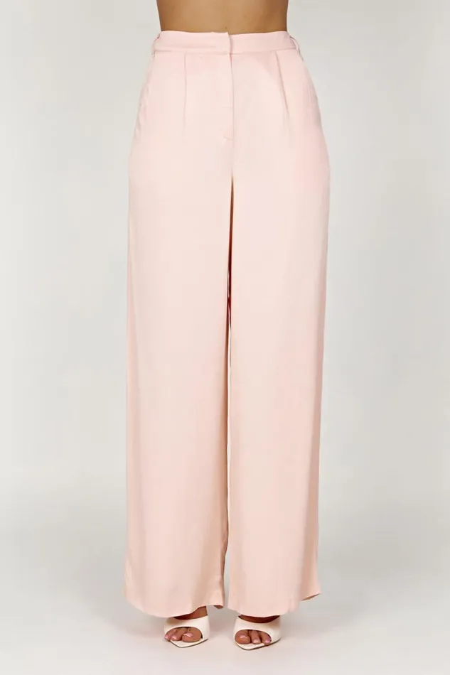 Women Meshki Bottoms Nour Satin Wide Leg Pant 8211 Apricot