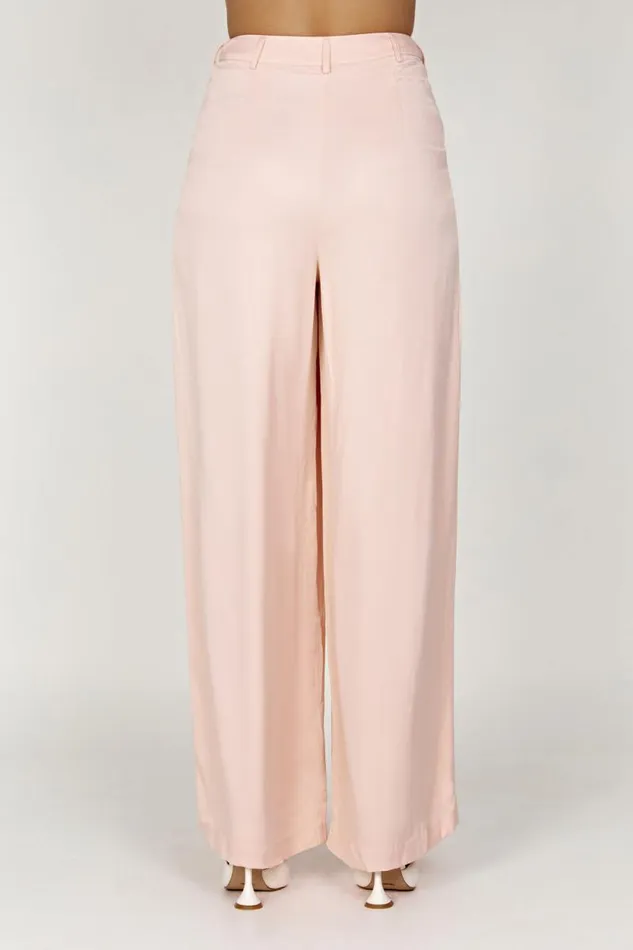Women Meshki Bottoms Nour Satin Wide Leg Pant 8211 Apricot